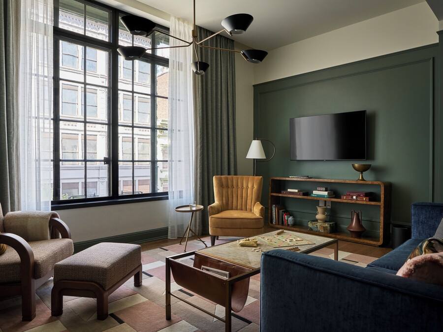 Alfred Suite | Living area | 55-inch Smart TV with cable channels