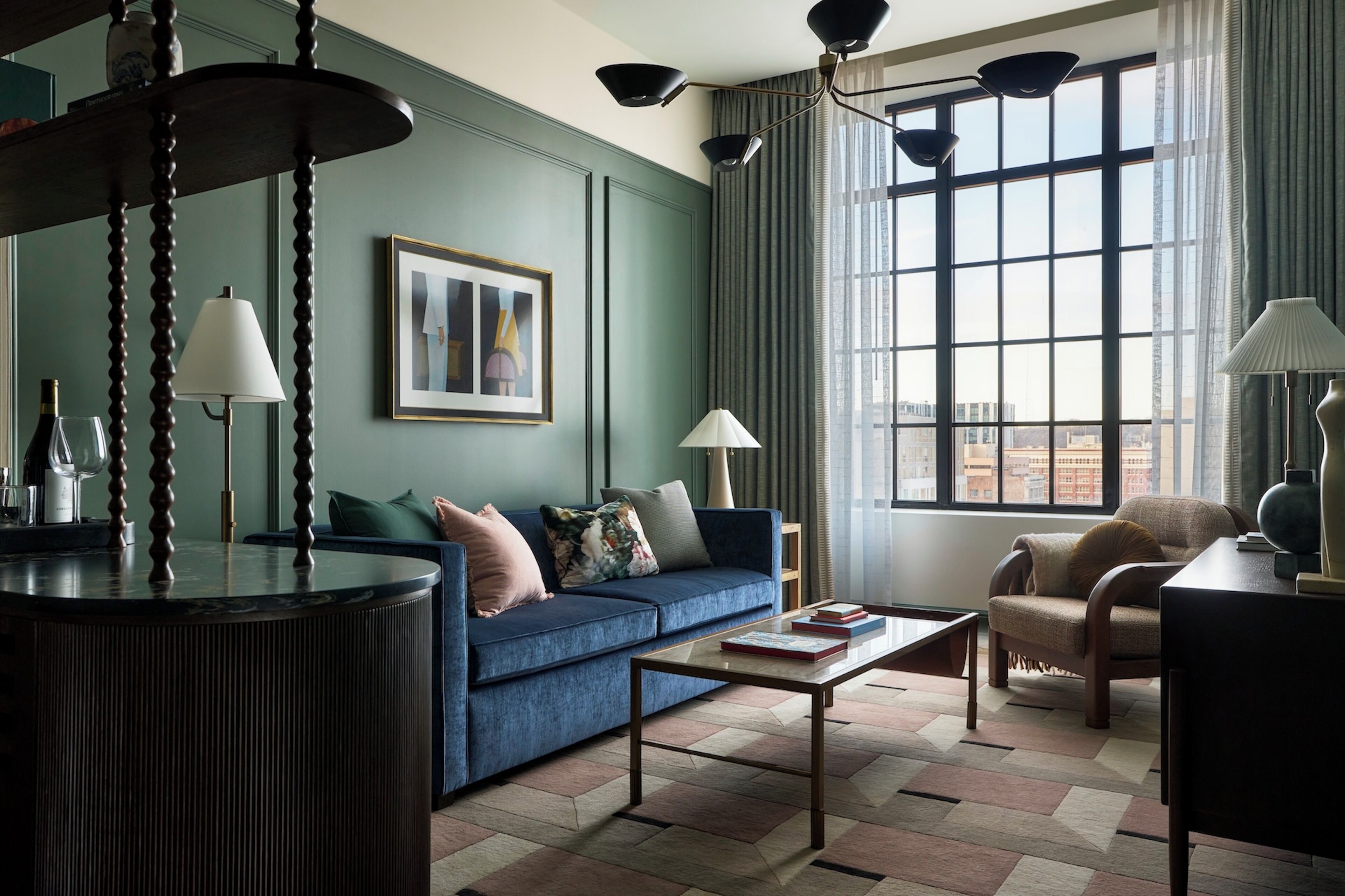 Gertrude Suite | Living area | 55-inch Smart TV with cable channels