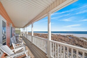 House, Multiple Beds, Patio, Ocean View (By the C) | Terrace/patio - Victorian Style Beachfront Home Perfect Family Vacation Destination (Gulf Shores)
