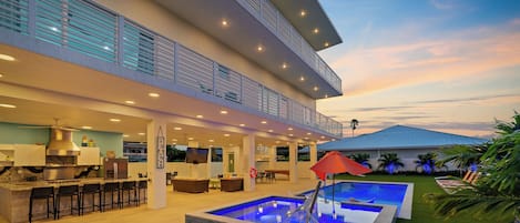 Outdoor pool, a heated pool
