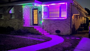 A house with a front porch, steps, and a mailbox. - Lovely Furnished Vintage Home (New Orleans)