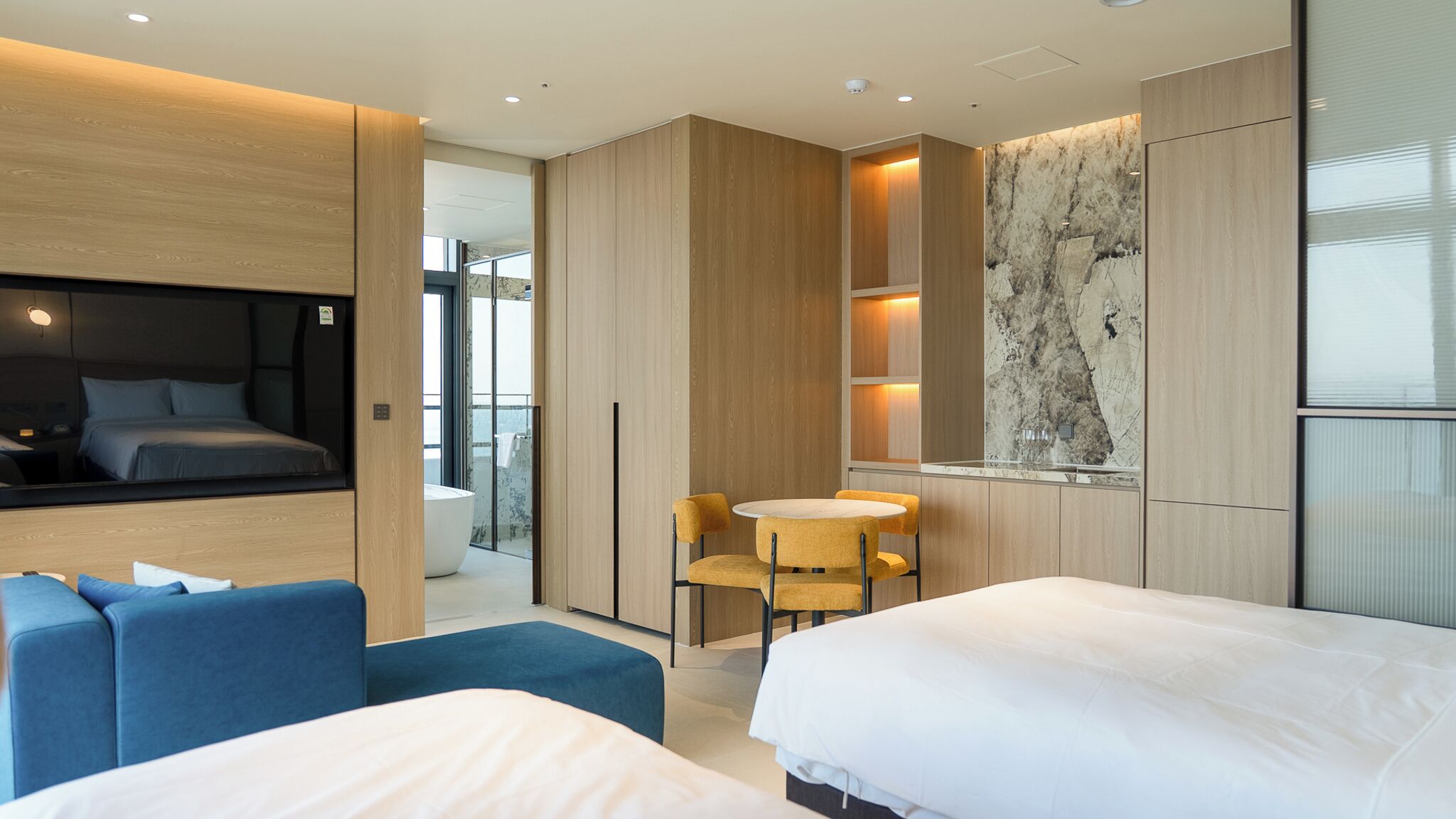 Camera Luxury con 2 letti singoli, balcone, vista oceano