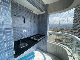 Apartamento conforto, vista parcial para o mar | Área da propriedade