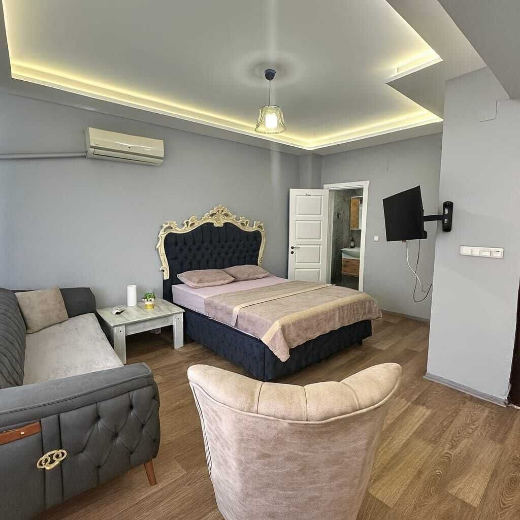 Appartement, balkon, uitzicht op de stad