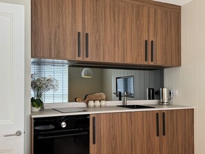 Fridge, microwave, oven, stovetop - Design-led Apartment | Central Pitlochry (Pitlochry)