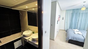 Bidet, towels, soap - Chic Designer Apartment with Pool Access (Agadir)