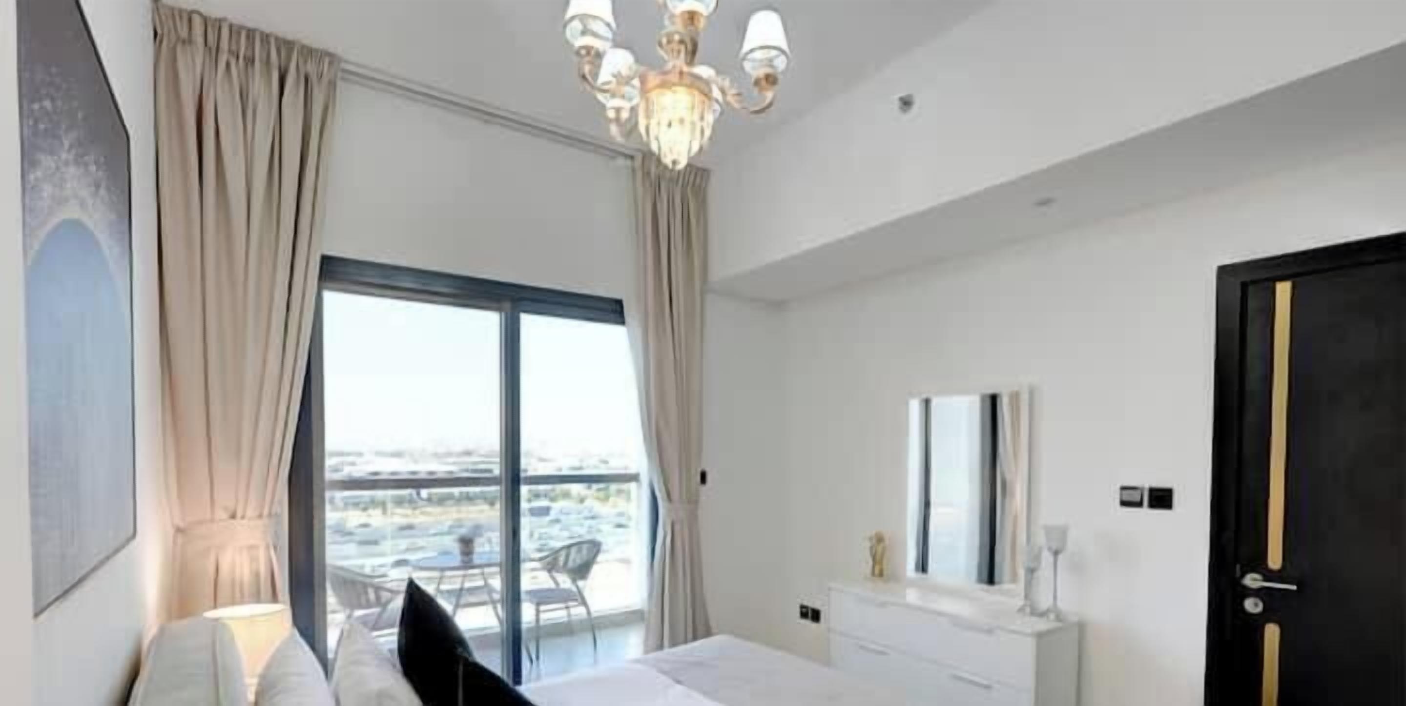 奢华公寓, 阳台, 城市景观