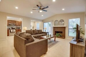 Interior - Quiet & Spacious 3BR Austin Retreat with Patio, Workspace+ Hotel-Style Amenities (Austin)