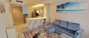 Condo, Multiple Beds, Balcony, Garden View (Gulfview I #213) | Living area - Beach Access Condo - Pool - Hot Tub With BBQ (South Padre Island)