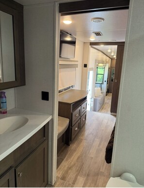 Interior - Luxuray 1-bedroom 1.5 bathroom RV - 2 miles from festival grounds (Thermal)