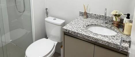 Towels, soap, toilet paper