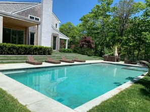 Pool - Luxury 6-Bedroom Gated Estate on 5 Acres with Pool, Tennis, Gym & Privacy (Bridgehampton)