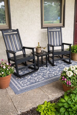 Terrace/patio - Boyne Peak + Pool Retreat -Golfing, Waterpark, Skybridge & Events (Boyne Falls)