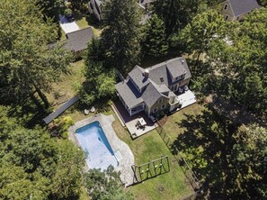 Exterior - Heated Pool, Walk to Beach, Dog-Friendly Yarmouth Home. Sleeps 10. (Yarmouth)