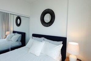 1 bedroom, iron/ironing board, Internet, bed sheets