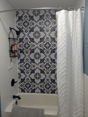 Bathroom - Newly renovated late 1800's space with rich wood floors and French doors (Marshall)