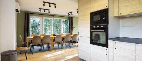 Fridge, microwave, coffee/tea maker