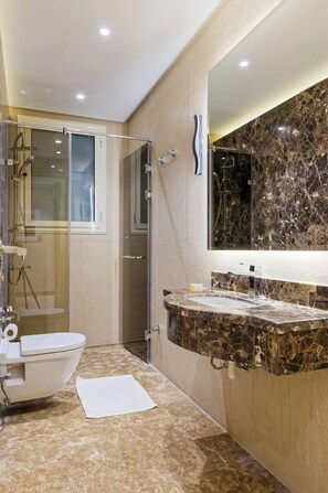 Shower, towels - VESTA  - Luxury APT - 4BR - New Cairo (II) (New Cairo City)