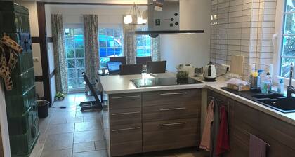 Family vacation in the old forester's lodge Uckermark, fireplace and garden