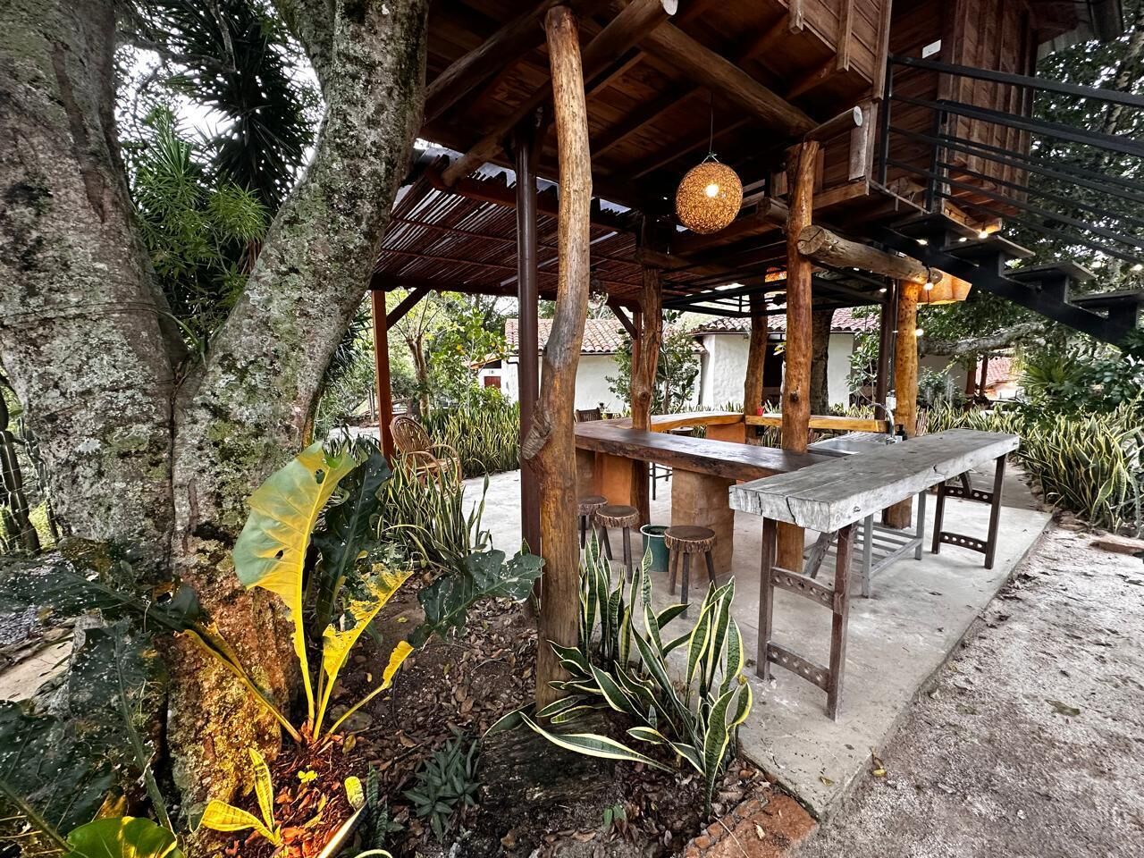 Outdoor wedding area