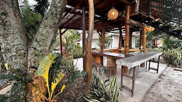 Outdoor wedding area