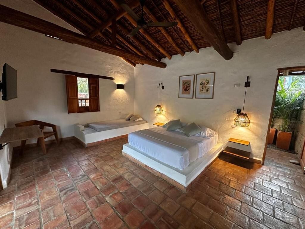Premium bedding, minibar, desk, laptop workspace