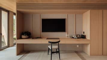 Ropa de cama hipoalergénica y minibar