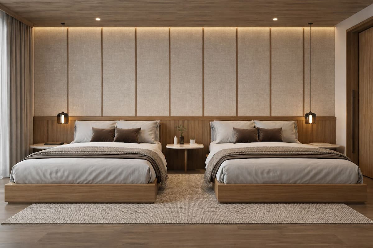 Comfort Suite, 2 Queen Beds | In-room safe, desk, laptop workspace, blackout curtains