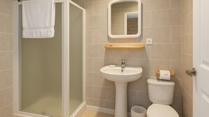 Comfort Quadruple Room, Courtyard View | Bathroom - Auberge de l'île Miquelon  (Miquelon-Langlade)