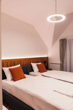 Habitación con 2 camas individuales, vista a la montaña