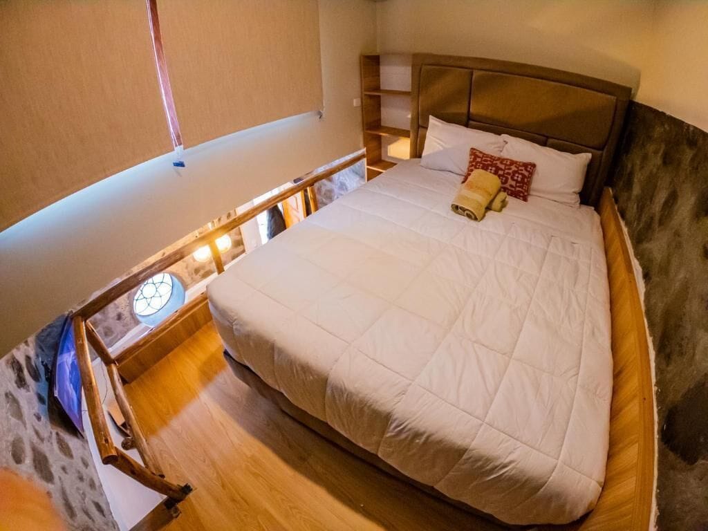 Bungalow, terras, uitzicht op tuin