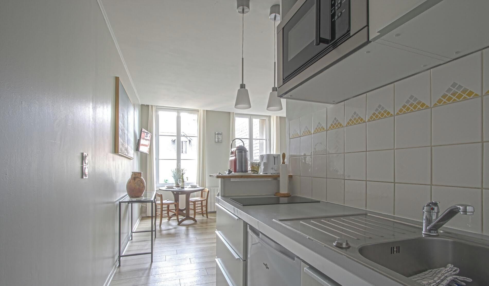 Studio Comfort, 1 Tempat Tidur Queen, dapur kecil (Studio Les Coquillages) | Dapur pribadi