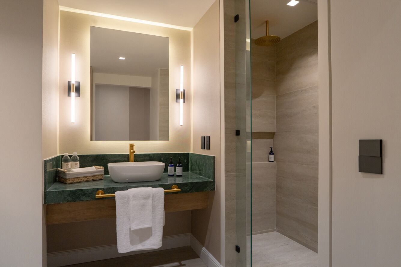 Phòng Deluxe, quang cảnh vườn | Phòng tắm