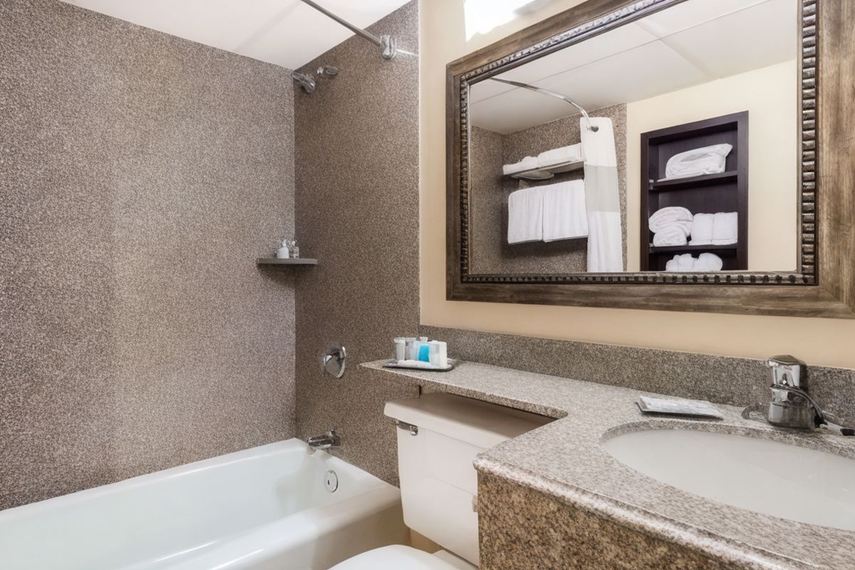 Towels, soap, shampoo, toilet paper