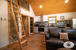 Interior - Brook Trout Cabin - 1 Bedroom + Loft Cabin, River Access (Roan Mountain)