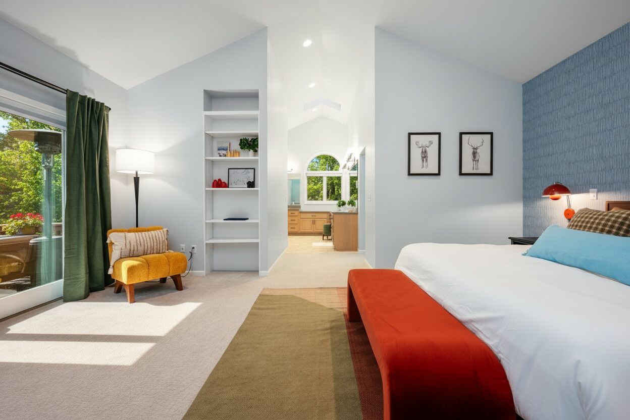 5 Schlafzimmer, Schreibtisch, Bügeleisen/Bügelbrett, Reisekinderbett