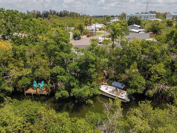 Aerial view - Cortez - Canal-Front, Pets, in Cortez with Direct Water Access (Cortez)