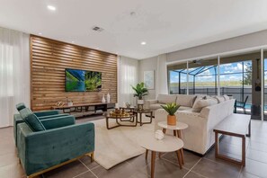 House (Multiple Bedrooms) | Living area - Upscale 9BR Stay With Pool and Themed Rooms (Kissimmee)