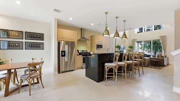 Villa (4 Bedrooms) | Private kitchen | Microwave, oven, stovetop, dishwasher