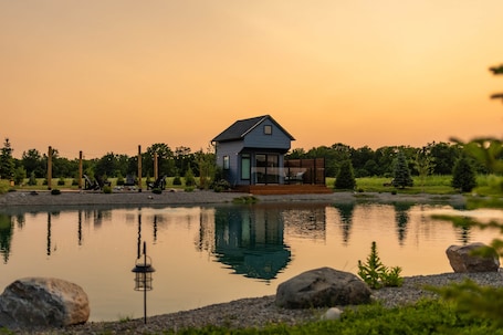 Exterior. The Pondhouse- Backyard Cabin with Sauna & Pond | Port Rowan