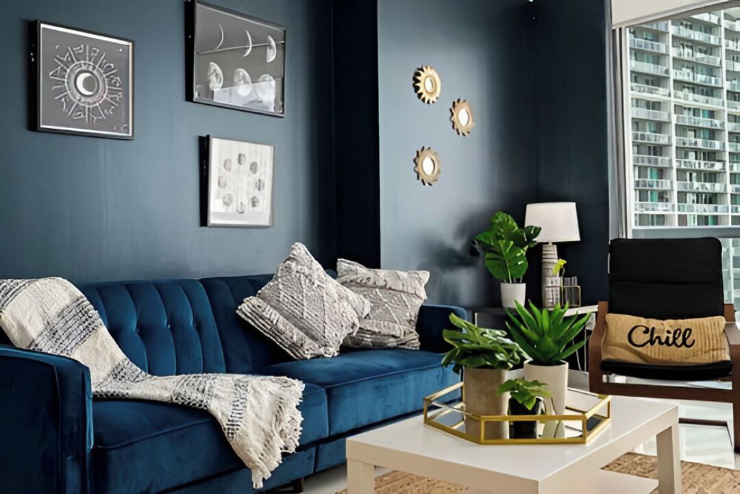 Deluxe-Suite, 1 Schlafzimmer, Balkon, Stadtblick | Wohnbereich