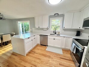 Microwave, oven, stovetop, dishwasher - Coastal Bristol, RI 4-Bedroom Home Near Downtown, RWU, & Wedding Venues (Bristol)