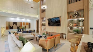 Villa | Ruang tamu | 43 inci televisyen LCD dengan satelit