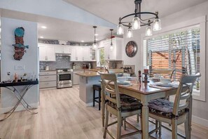 Fridge, microwave, oven, stovetop - Deschutes Riverhaus | Luxury Retreat, Hot Tub (Sunriver)