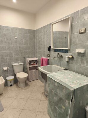 Shower, hair dryer, bidet, towels - Cibali rooms (Catania)