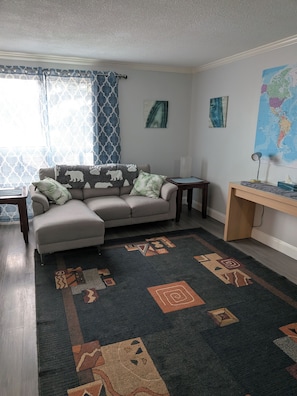 Apartment, 1 Bedroom, Smoking, Balcony | Living room - Cozy 1-bedroom Apartment in Edmonton - Perfect City Retreat (Edmonton)