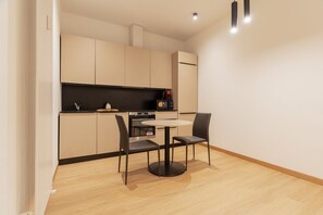 Dining - Stylish 48m2 apartment, able to accommodate up to 2 people, located in the basement (steps to access).The property is located in the Casoretto district, just a 7-minute walk from the M2 Udine metro stop, in a residential area equipped with all comforts.  (Milan)