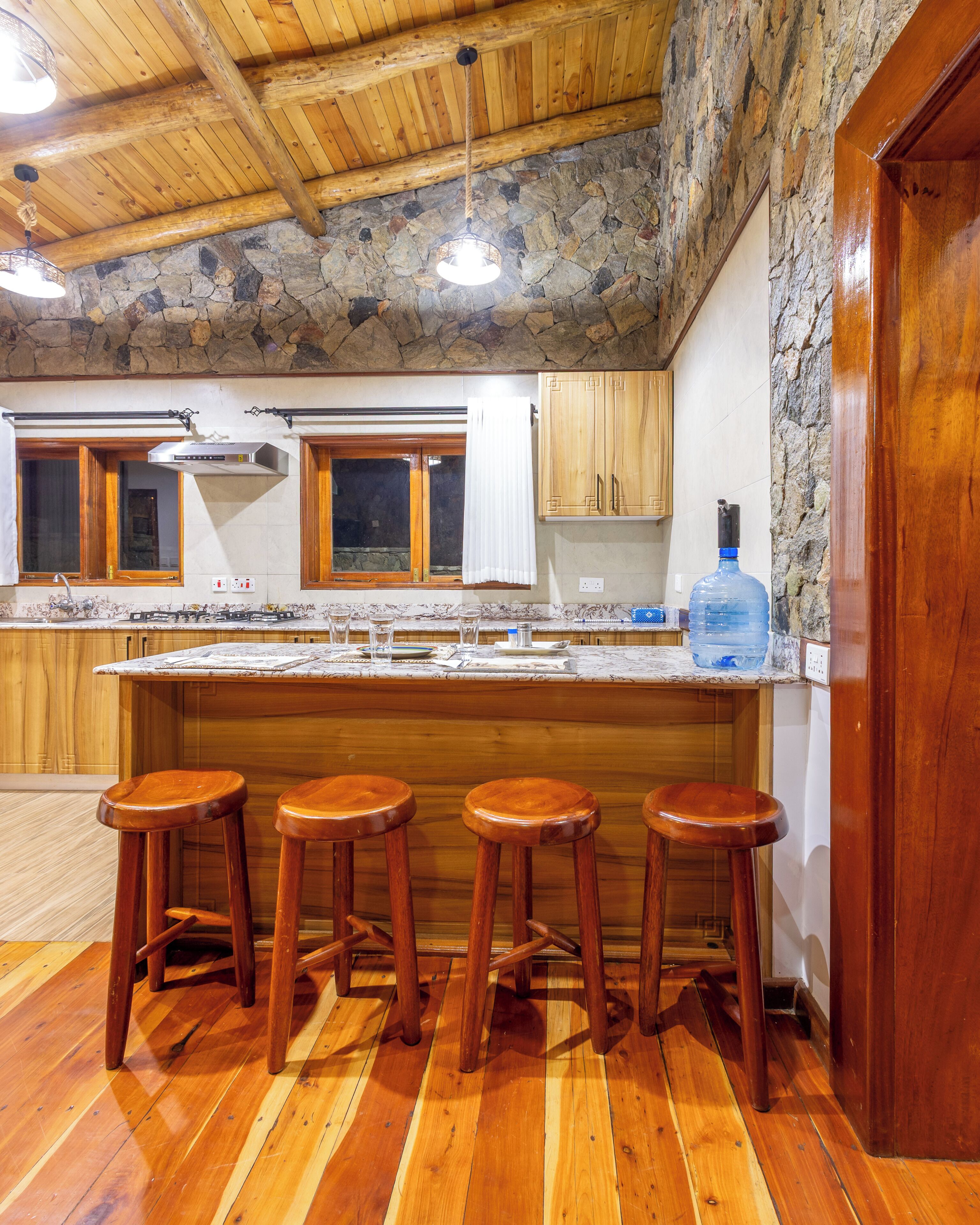 Comfort-Ferienhaus, Bergblick | Eigene Küche