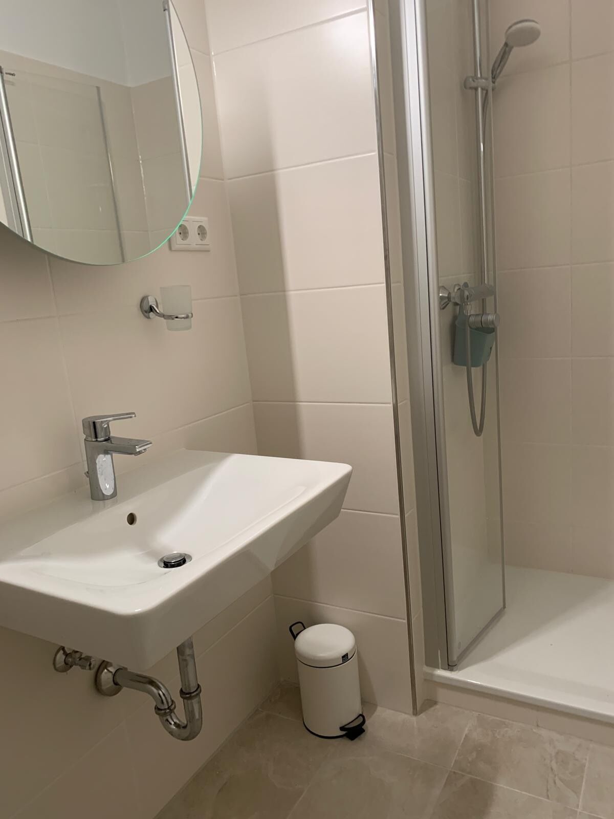 Hair dryer, towels, toilet paper