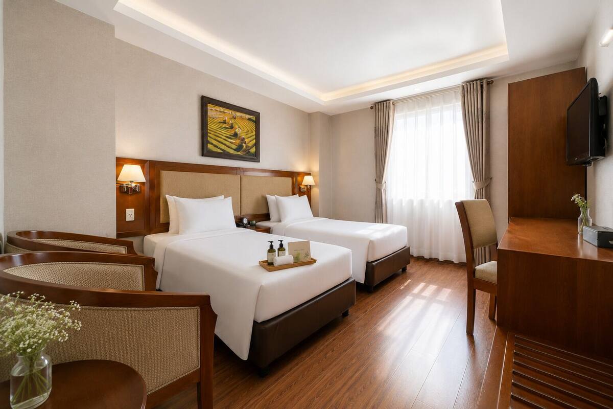 Deluxe Twin Room | Escritorio, cunas gratuitas, wifi gratis